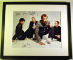 COLDPLAY/LARGE PHOTO SIGNED/FRAMED/COA